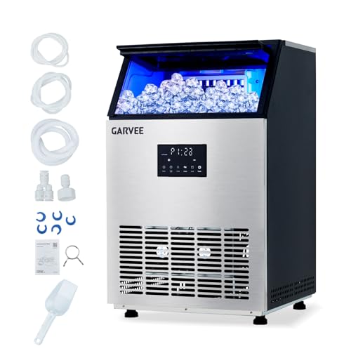 Máquina comercial para fabricar hielo inoxidable 150 lbs/24h miniatura 1