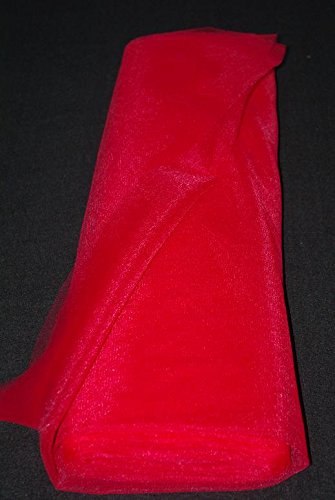 generique Tulle Souple Mariage Rouge Grande Largeur 300 cm au Metre Deco Robe Tutu