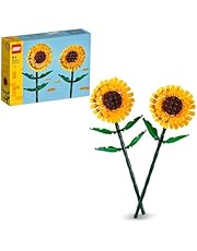 LEGO Creator Sunflowers, Artificial Flowers Building Kit for Kids Aged 8+, Display as Bedroom Accessory or Floral Bouquet Home Decoration, Gift for Girls, Boys and Teenagers 40524