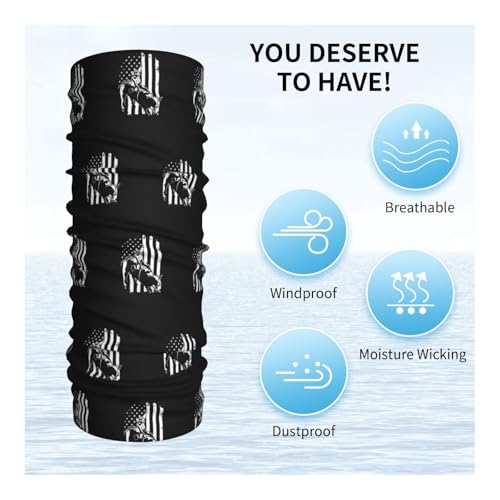 Bull Riding American Flag Neck Gaiters Face Masks Scarves Sun Protection Balaclavas Headbands Unisex4