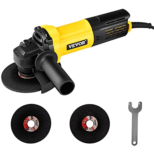 Vevor Angle Grinder, 4-1/2 Inch Powerful Grinder Tool 11Amp Power Grinder With Paddle Switch And 360° Rotational Guard, 12000Rpm Power Angle Grinders For Cutting And Grinding Metal, Stone, Wood, Etc #TOP26