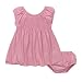 Burt's Bees Baby Girls' Organic Smocked Bubble Dress and Diaper Cover Set, Maple Leaf, 12 Months