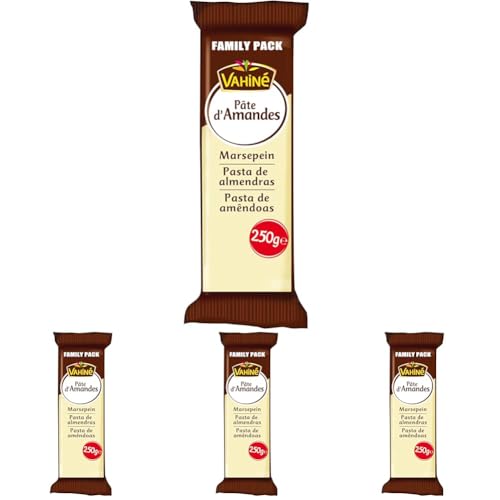 VAHINE - Pâte d'amandes format familial 250 g (Lot de 4)