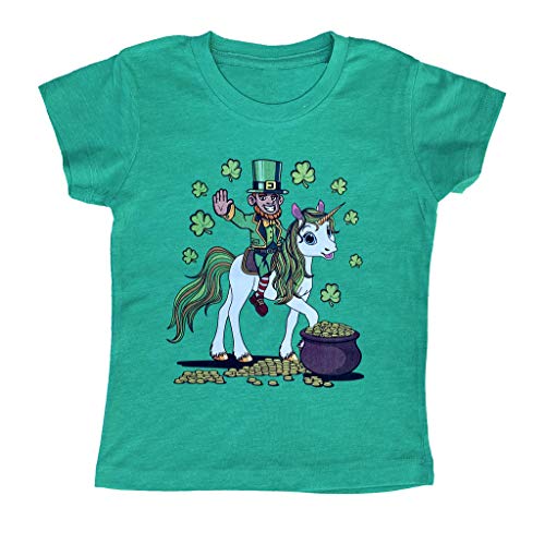 Kids/Girls/Youth Leprechaun Riding a Unicorn St. Patrick's Day T-Shirt