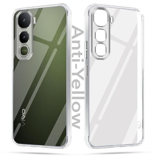 Image of Jkobi Lifetime Anti-Yellow Clear Back Cover Case for Vivo Y400 (Sleek Hard Crystal | Shockproof and Camera Protection)