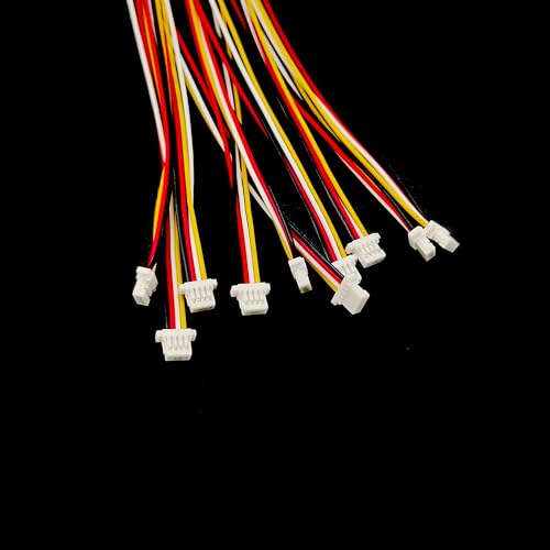 10 sets conectores micro JST SH 1.0mm 4 pines con cable de 15cm miniatura 4