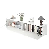 Doppeltes Design: Das Produkt hat zwei Installationsmethoden, es kann als hängende TV Schrank hängend an der Wand verwendet werden, und kann auf dem Boden platziert werden. Der TV Unterschrank kann bis zu 80 kg tragen, wenn die Stützfüße installiert sind, und Sie können die Installationsmethode wählen, die zu Ihrer Wohnumgebung passt.