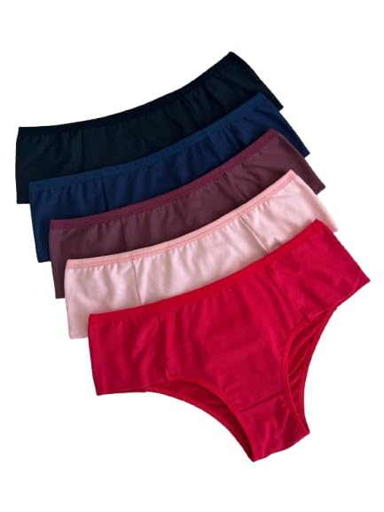 Kit 3 Calcinhas Gestante Pala Dupla Pós-Parto Cintura Alta Conforto e Sustentação M