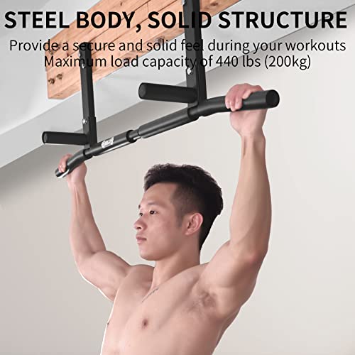 Shnlie Joist Mounted Pull Up Bar, Ceiling Mount Chin Up Bar For Home Gym, Beam, Rafter, 42" Wide Bar, Easy Installation #TOP5