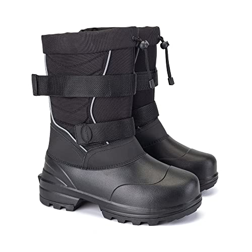 Silentcare Men's Winter Cold-Weather Snow Boots Warm Waterproof Insulated With Removable Liner Slip On Heavy Duty Snow Boots #TOP7
