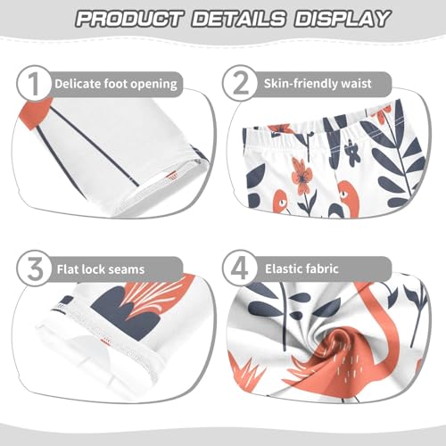 Bolaz Toddler Girls Leggings Printed Yoga Pants Leggings Simplified Cartoon Flowers for Kids3