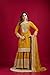FASHION FRONTIER Beautiful Heavy Chinnon New Punjabi Style Sharara Suit For Women Ready To Wear Salwar Kameez With Dupatta (US, Alpha, Medium, Regular, Yellow)