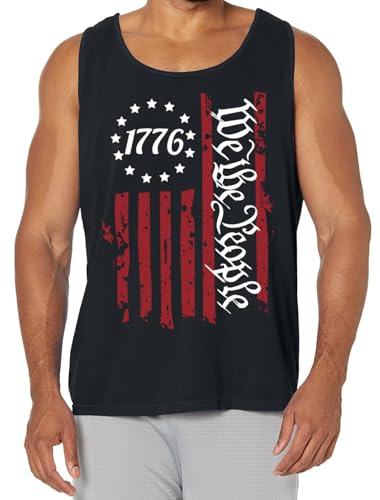 ifsixwasnineアメリカ国旗デザイン タンクトップ Amazon.com: Vintage Old American Flag Patriotic 1776 We The People