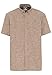 Produktbild camel active Herren Meliertes Kurzarmhemd aus Reiner Baumwolle Braun Menswear-XL