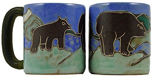 Mug de stoneware azul 16 oz miniatura 1