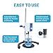 VISOSCI High Speed Homogenizer Lab Disperser Emulsifier,2000-20000rpm Digital High Shear Emulsion Mixer,20-1200ml Homogenize Dispersion Machine with 2 Work Heads(12mm&18mm),Max Viscosity 5000mpas