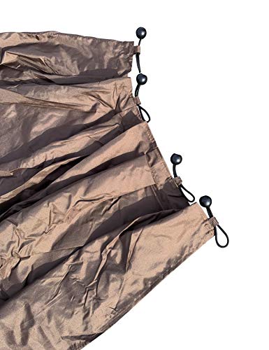 APEX GARDEN 4 Poles Brown Corner Curtain Set for Lowe's 10' x 12' Gazebo Model #GF-12S004BTO / GF-12S004B-1 (Corner Curtains Only) (Brown) - Thumbnail 6