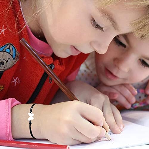 Image of NIQIPOK Back to School Bracelets for Mommy and Me Kindergarten Bracelets Set,First Day of School Bracelet Mother and Daughter Heart Matching Wish Adjustable Bracelets (Butterfly)