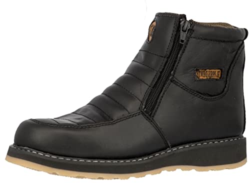 Cowboy Professional Mens 300W Black Work Boots Leather Slip Resistant Soft Toe