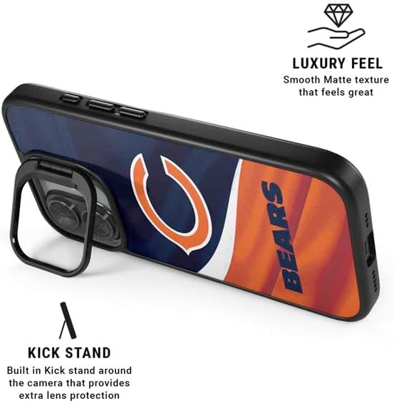 Skinit Kickstand Phone Case Compatible with iPhone 17 - Officially Licensed NFL Chicago Bears Design