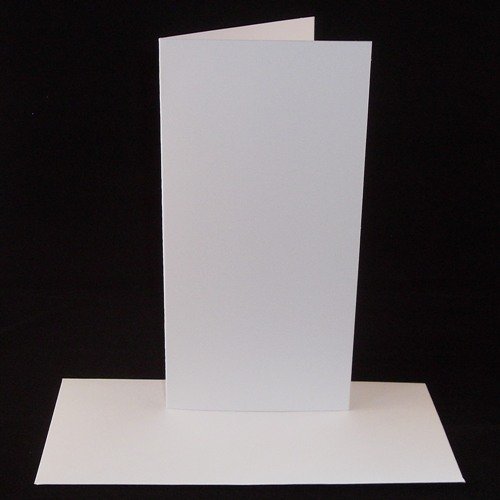 50 Pack - DL White Card Blanks & Envelopes - UK Card Crafts