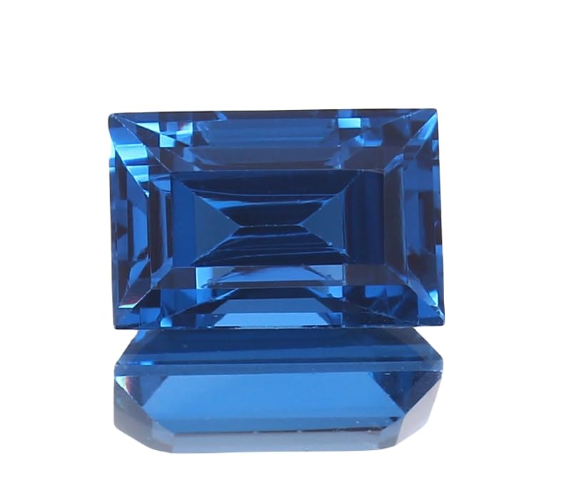 Tourmaline bleue naturelle de forme émeraude pour réparer ou personnaliser un pendentif