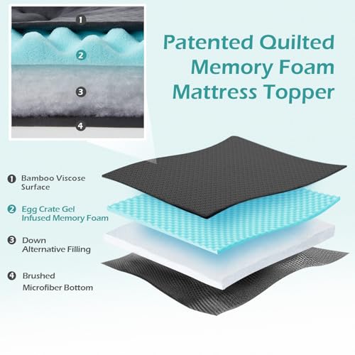 Image of Hansleep Full Size Mattress Topper Memory Foam, Full Foam Mattress Pad