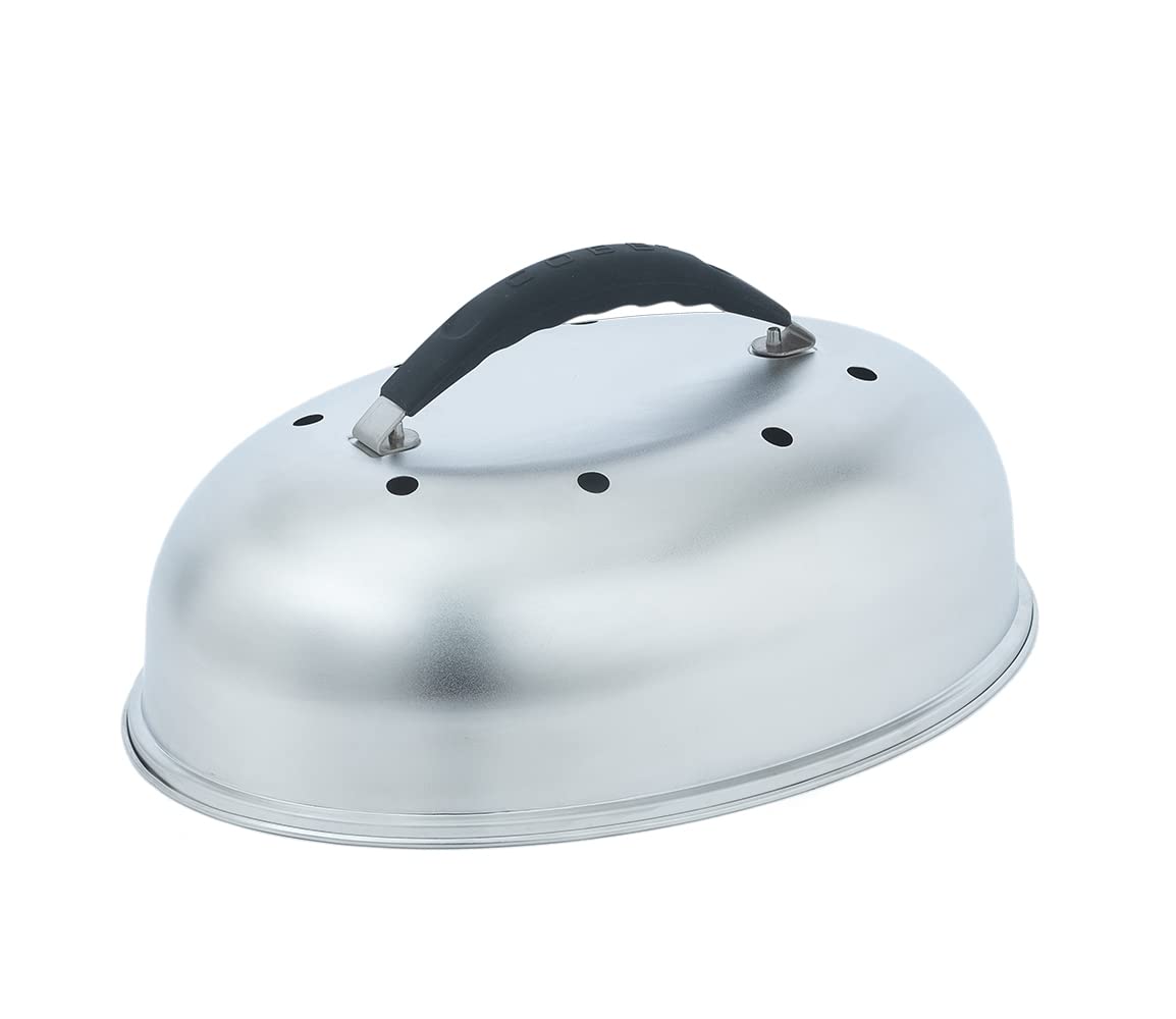 COBB Supreme Deluxe 2.0 grill na węgiel drzewny, 50 x 36 cm, z pokrywką i płytą kuchenną, dla 12 osób, kompaktowy i stołowy, idealny na kemping (600-1)