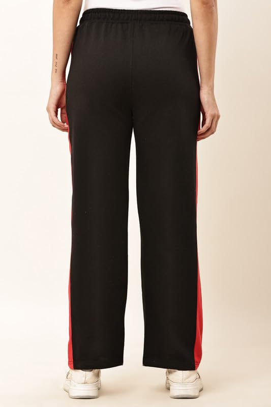 Image of Women's Loose Fit Track Pants - Polycotton Joggers with Elastic Waistband & Side Pockets | Lower Comfortable for Gym, Running & Casual Wear