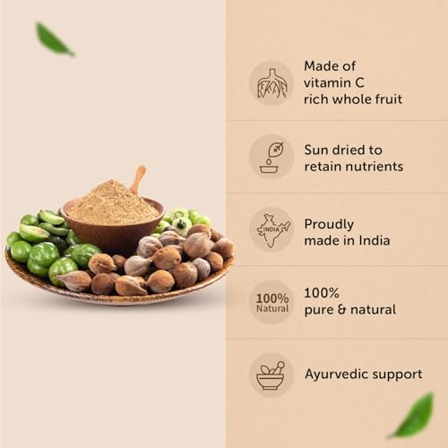 Image of Neuherbs Organic Triphala Powder 100g | Ayurvedic Triphala Churna for Digestion, Gut & Intestinal Wellness | Supports Acidity, Gas Relief, Detox & Immunity | Certified Organic Herbal Supplement