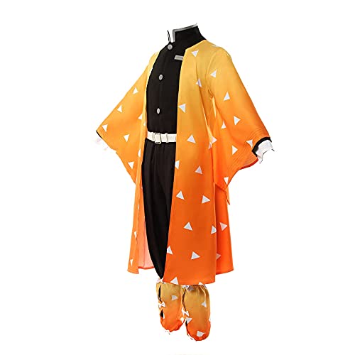 Cr Rolecos Zenitsu Agatsuma Cosplay Costume For Demon Slayer Zenitsu Cosplay Kimono Outfit Uniform Suit Halloween Xl #TOP6