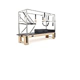 aixizi máquina de Pilates Plegable, Maquina de Pilates para el hogar y el Gimnasio, Equipos de Ejercicio de Maquina Pilates adicionales 5 resortes de aleación de Alta Resistencia,Gris