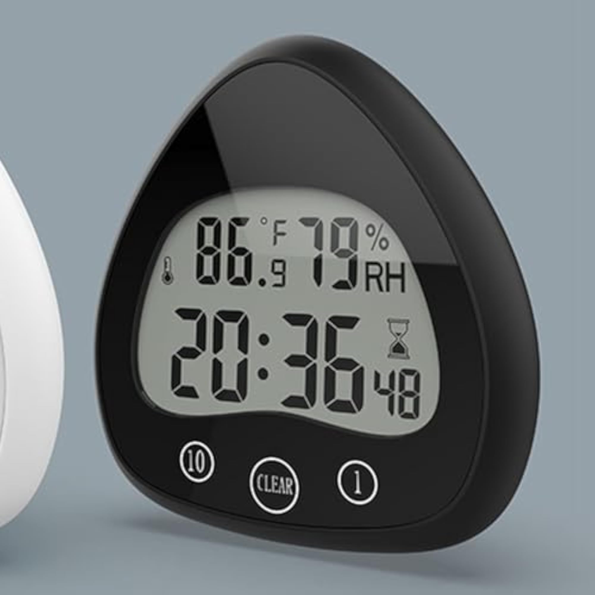 Kitchen Timer Clocks with Hygrometer for Bathroom Use