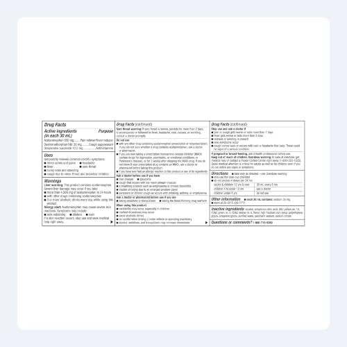 Amazon Basics Nighttime Cold & Flu Relief, Pain Reliever, Fever Reducer, Cough Suppressant & Antihistamine Liquid, Original Flavor, 8 fl oz (Previously Care) - image 6