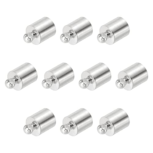 PATIKIL 50Pcs Cord End Caps, 6.6mm End Cap Barrel Beads Kumihimo End Caps Brass for Leather Cord Tassels