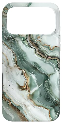 抽象的な華やかな翡翠グリーン大理石にインスパイアされたグラフィック。 スマホケース iPhone 17 Pro Max 用