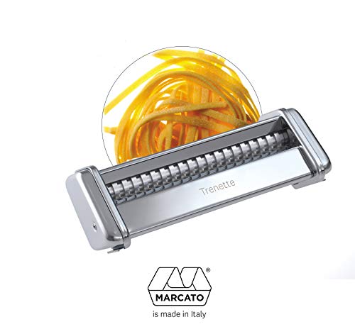 Marcato Trenette Cutter Attachment, Made In Italy, Works With Atlas 150 Pasta Machine, 7 X 1.5-Inches, Silver #TOP2