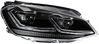 AKD Car Styling,Compatible For VW Golf 7 MK7 LED Headlight,Compatible For Golf7.5 R LINE Design DRL Hid Dynamic Signal Head Lamp Bi Xenon Beam Accessories(Headlight LED,Black)