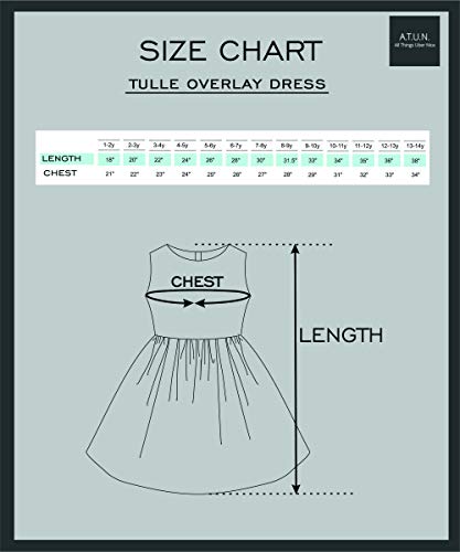 Image of A.T.U.N. (All Things UBER Nice) Girls Fit and Flare Embroidered Sleeveless Knee Length Dress for Party and Special Occasions