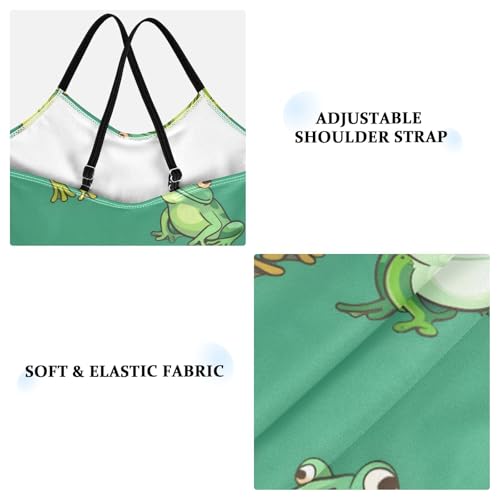 Image of Cartoon Frogs Girls One Piece Swimsuits Summer Quick Dry Beach Bathing Suit
