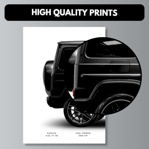 Image of G Wagon Poster | G63 Split Design Cars Poster | G Wagon 3 A3 Sized Car Posters for Wall | Merc G63Large Size (89 x 42 cm) Sportscar Wall Art | Merc Car Posters for Wall, Room, Study Table (B 053)