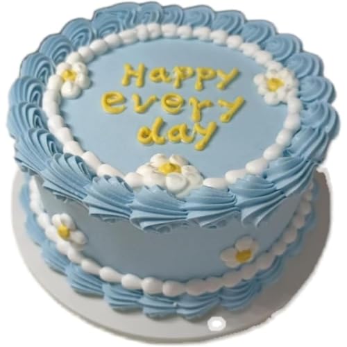 WhiteForest 誕生日ケーキ 記念日ケーキ 食品 サンプル 直径20cm 6インチ 詰め合わせ お菓子 おかし 食品模型 ディスプレイ用 模型 フェイク 本物そっくり リアル 見本 食玩 セット 展示 販促 グッズ ままごと お店屋さん 撮影道具