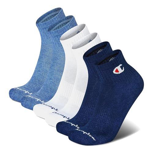Champion Quarter homme lot chaussettes coton bleu assorti taille 10-13
