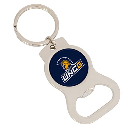 Desert Cactus University of North Carolina Greensboro Bottle Opener Keychain Car Keys (Silver Bottle)