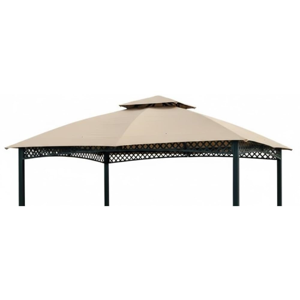 Durable 350 Replacement Canopy Top Compatible with Windsor Dome 10’ x 12’ Gazebo Models L-GZ717PST-C, A111001701 - Beige