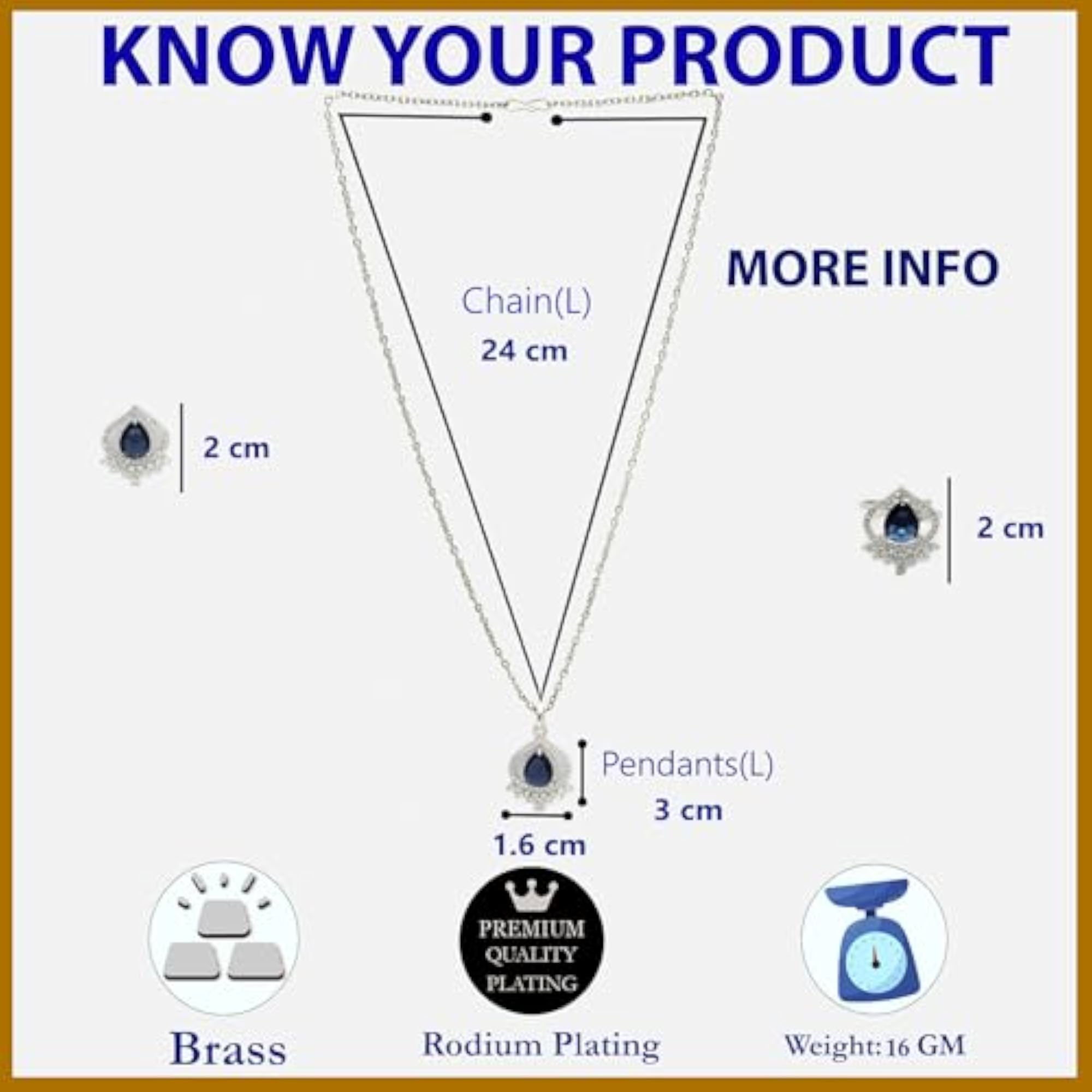 Silver Plated Blue Celestial Trilliant Crystal Pendant & Earrings Set