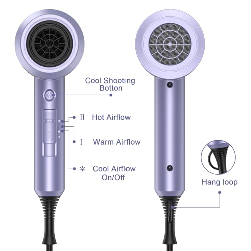 Image of slopehill Professional Ionic Hair Dryer, Lavender