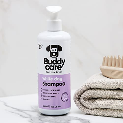 Buddycare Premium Whitening Dog Shampoo (500ml) Gentle Puppy Shampoo for Sensitive Skin & Itchy Skin, White Dog - Image 3