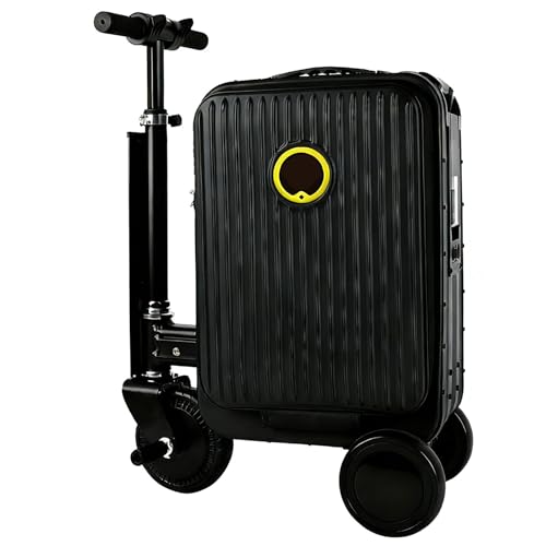 guoyjmm Maleta Eléctrica Inteligente de 20 L con Asa Telescópica, Ideal para Montar en Patinete de Adulto, Impermeable y Ligera, con Ajuste de Velocidad y Cerradura con Código TSA Black-A guoyjmm Maleta Eléctrica Inteligente de 20 L con Asa Telescópica, Ideal para Montar en Patinete de Adulto, Impermeable y Ligera, con Ajuste de Velocidad y Cerradura con Código TSA Black-A
