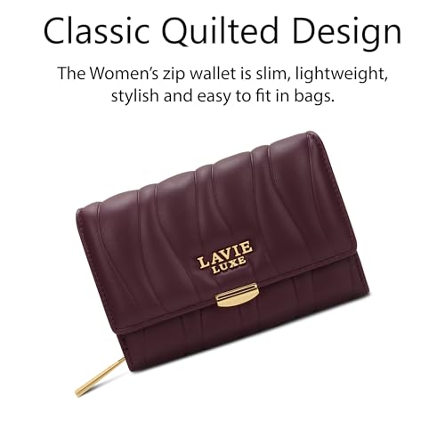 Image of Lavie Luxe Women's Lucie Emboss Medium Trifold Wallet | Gift for Women